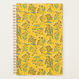 Floral Pattern in  delicate branches and buds Planner