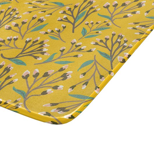 Floral Pattern in  delicate branches and buds Snijplank (Hoek)