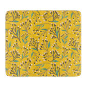 Floral Pattern in  delicate branches and buds Snijplank (Voorkant)