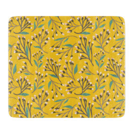 Floral Pattern in  delicate branches and buds Snijplank