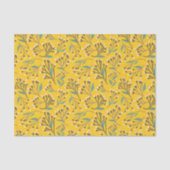 Floral Pattern in  delicate branches and buds Tissuepapier (Voorkant)