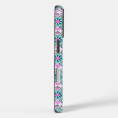 Floral Pattern in Hibiscus and Turquoise Case-Mate iPhone Case (Achterkant / Rechts)
