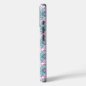 Floral Pattern in Hibiscus and Turquoise Case-Mate iPhone Case (Achterkant / Links)