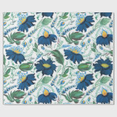 Floral Pattern in Oekraïense Folk Painting Style Cadeaupapier (Vlak)