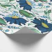 Floral Pattern in Oekraïense Folk Painting Style Cadeaupapier (Hoek)