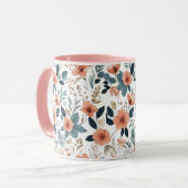 Floral Pattern in Pastel Tones Mok (Voorkant links)