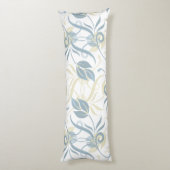 Floral Pattern in Slate Blue Lichaamskussen (Achterkant (Verticaal))