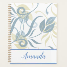 Floral Pattern in Slate Blue