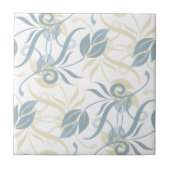 Floral Pattern in Slate Blue Tegeltje (Voorkant)