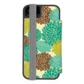 Floral Pattern Incipio iPhone Portemonnee Hoesje (Agenda Achterkant)