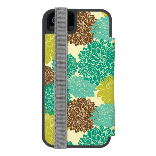Floral Pattern Incipio iPhone Portemonnee Hoesje (Agenda Achterkant)