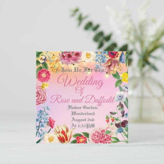 Floral Pattern Kaart (Staand voorkant)