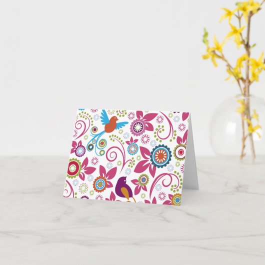 Floral Pattern Kaart (Gele Bloem)