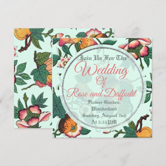 Floral Pattern Kaart (Voorkant / Achterkant)