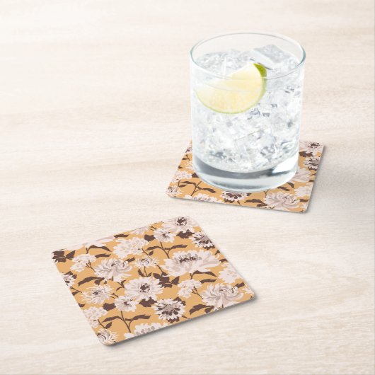Floral Pattern Kartonnen Onderzetters (Insitu)