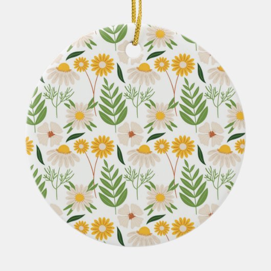 Floral Pattern Keramisch Ornament (Voorkant)