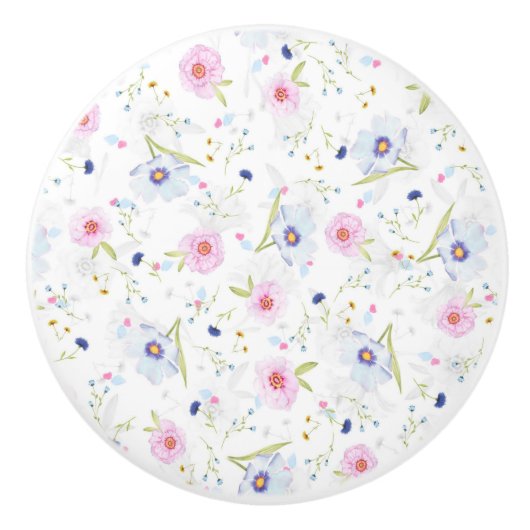 Floral Pattern Keramische Knop (Voorkant)