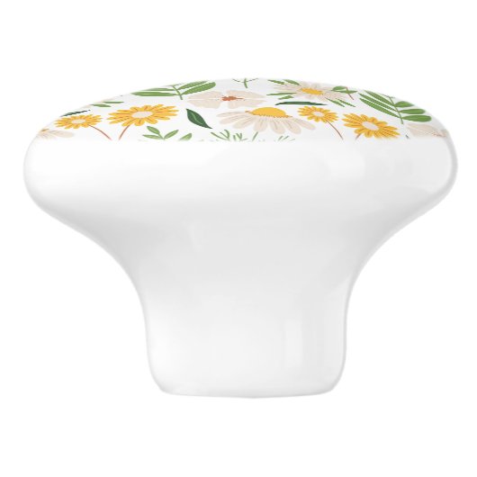 Floral Pattern Keramische Knop (Zijkant)