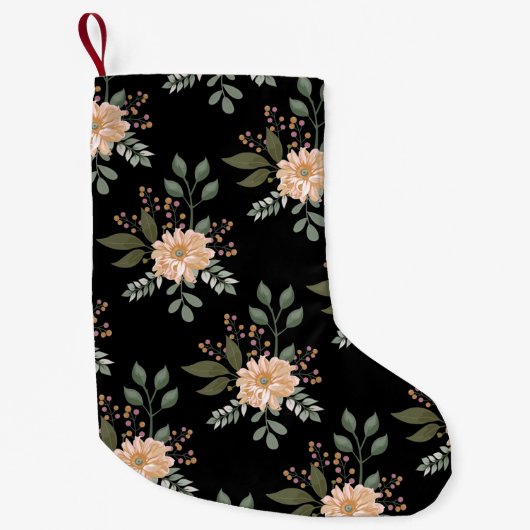 Floral Pattern kerststaart Kleine Kerstsok (Voorkant)