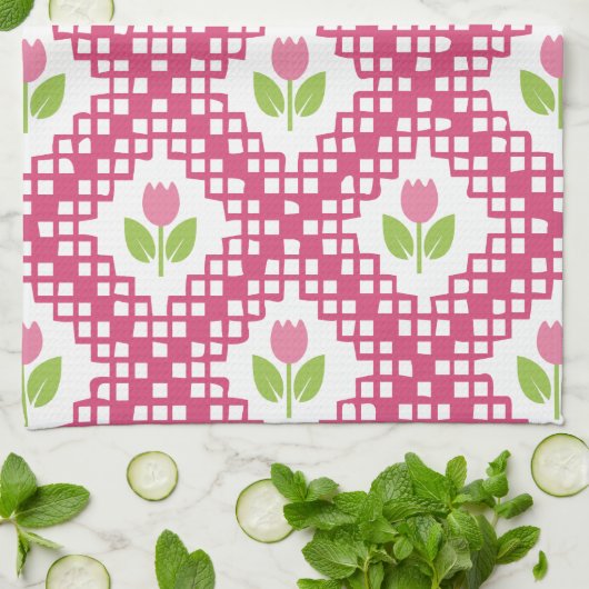 Floral Pattern Kitchen Towel Theedoek (Gevouwen)