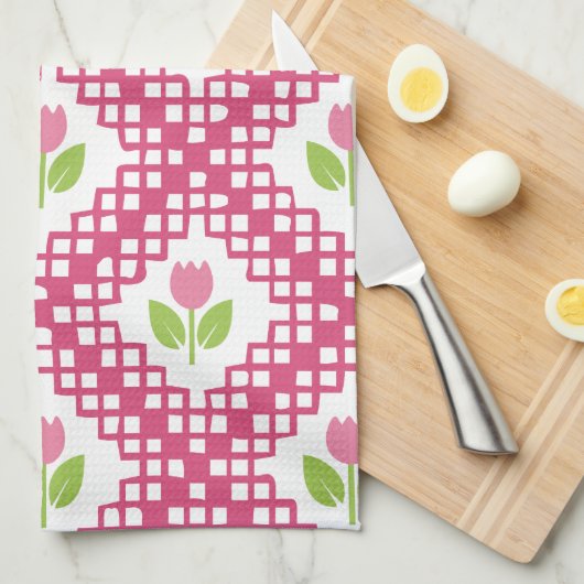 Floral Pattern Kitchen Towel Theedoek (Quarter Fold)