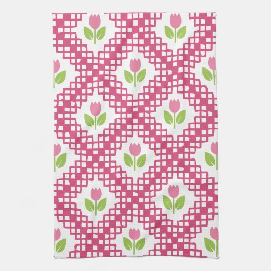 Floral Pattern Kitchen Towel Theedoek (Verticaal)