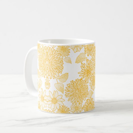 Floral Pattern Koffiemok (Voorkant links)