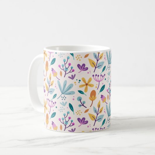 Floral Pattern Koffiemok (Voorkant links)
