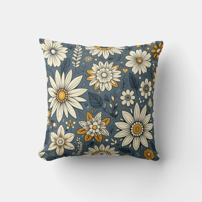  Floral Pattern Kussen (Voorkant)