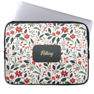 Floral Pattern Laptop Sleeve