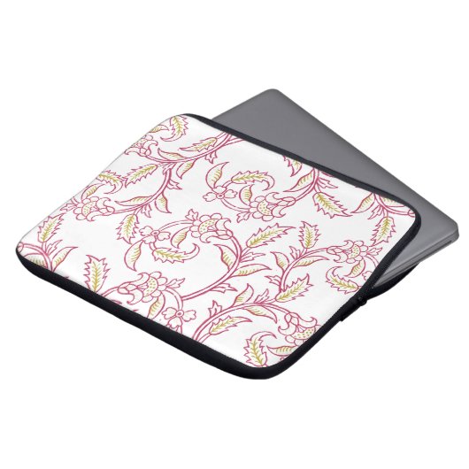 Floral Pattern Laptop Sleeve – Modern Aesthetic Pr (Voorkant top)