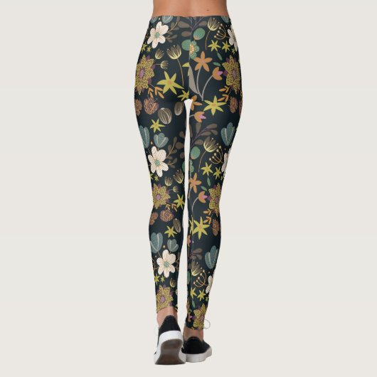  Floral Pattern Leggings (Achterkant)