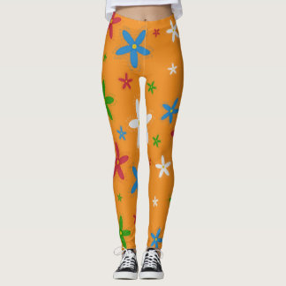 Floral Pattern-Leggings Leggings