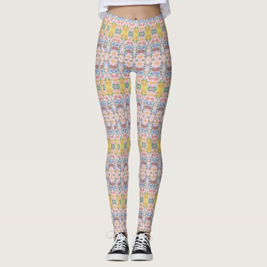 Floral Pattern-Leggings Leggings (Voorkant)