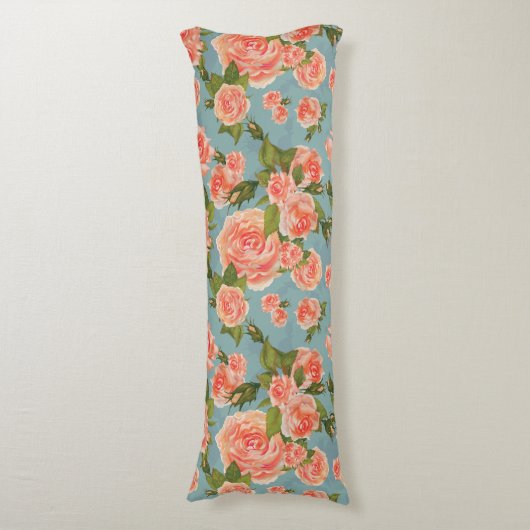 Floral Pattern Lichaamskussen (Voorkant Verticaal)