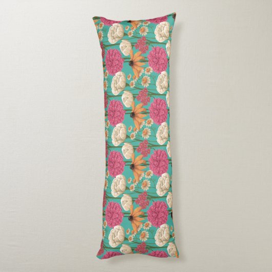 Floral Pattern Lichaamskussen (Achterkant (Verticaal))