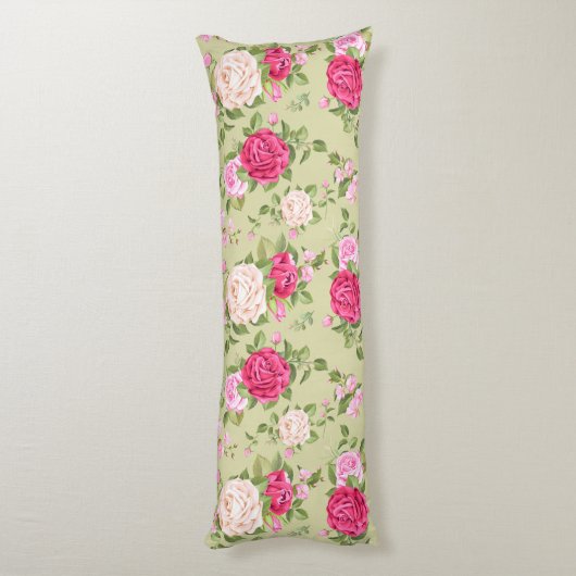 Floral Pattern Lichaamskussen (Achterkant (Verticaal))