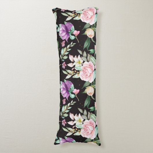 Floral Pattern Lichaamskussen (Voorkant Verticaal)