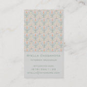 Floral Pattern Lucile Tegels Soft Grey Visitekaartje (Achterkant)