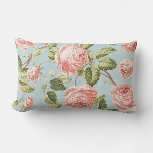 Floral Pattern Lumbar Pillow Kussen (Voorkant)
