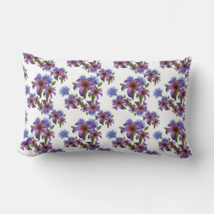 Floral Pattern Lumbar Pillow Kussen