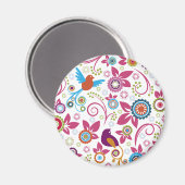 Floral Pattern Magneet (Voorkant / Achterkant)