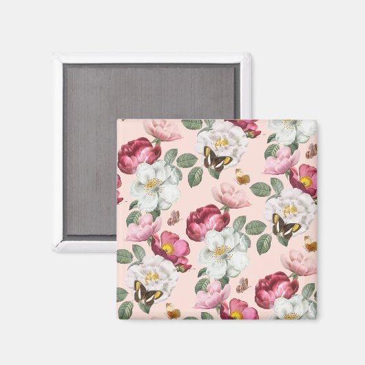 Floral Pattern Magnet (Voorkant / Achterkant)