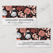 Floral Pattern Marble Visitekaartje (Voorkant / Achterkant)