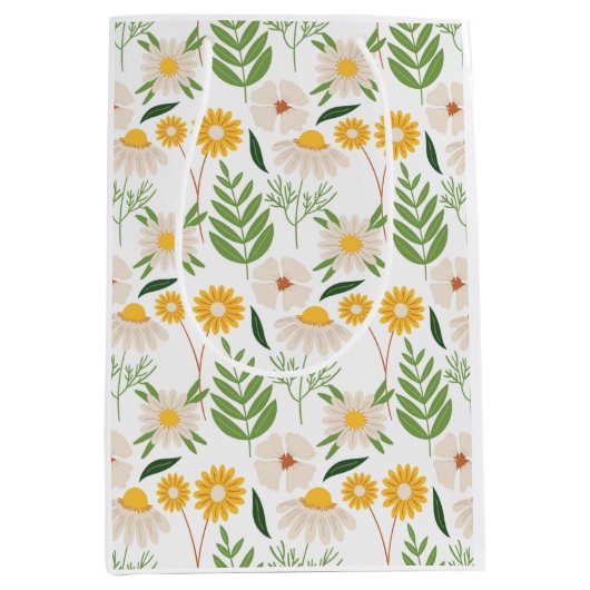 Floral Pattern Medium Cadeauzakje (Voorkant)