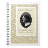 Floral Pattern Memorial Guest Book Notitieboek (Voorkant)