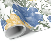 Floral Pattern met Big Flowers Bluebell May Lily Cadeaupapier (Rol Hoek)