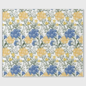 Floral Pattern met Big Flowers Bluebell May Lily Cadeaupapier (Vlak)