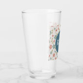 Floral Pattern met Monogram Glass Tumbler (Rechts)