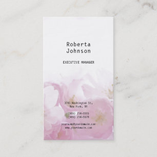 Floral Pattern Modern Professional Feminine Visitekaartje